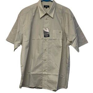 Men’s Bossini Button Down Shirt Contemporary Fit Short Sleeve Size XXL NWT #0500